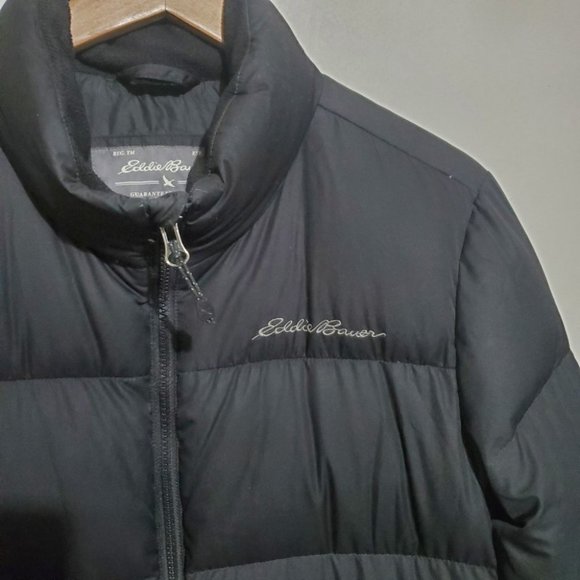 EDDIE BAUER / S / Men's EB650 Wide Channel Down Filled Puffer Coat Jacket Black - Picture 2 of 15